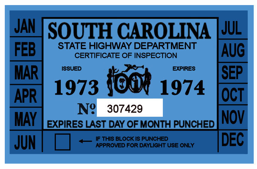 South Carolina Bob Hoyts Classic Inspection Stickers, Add a Final
